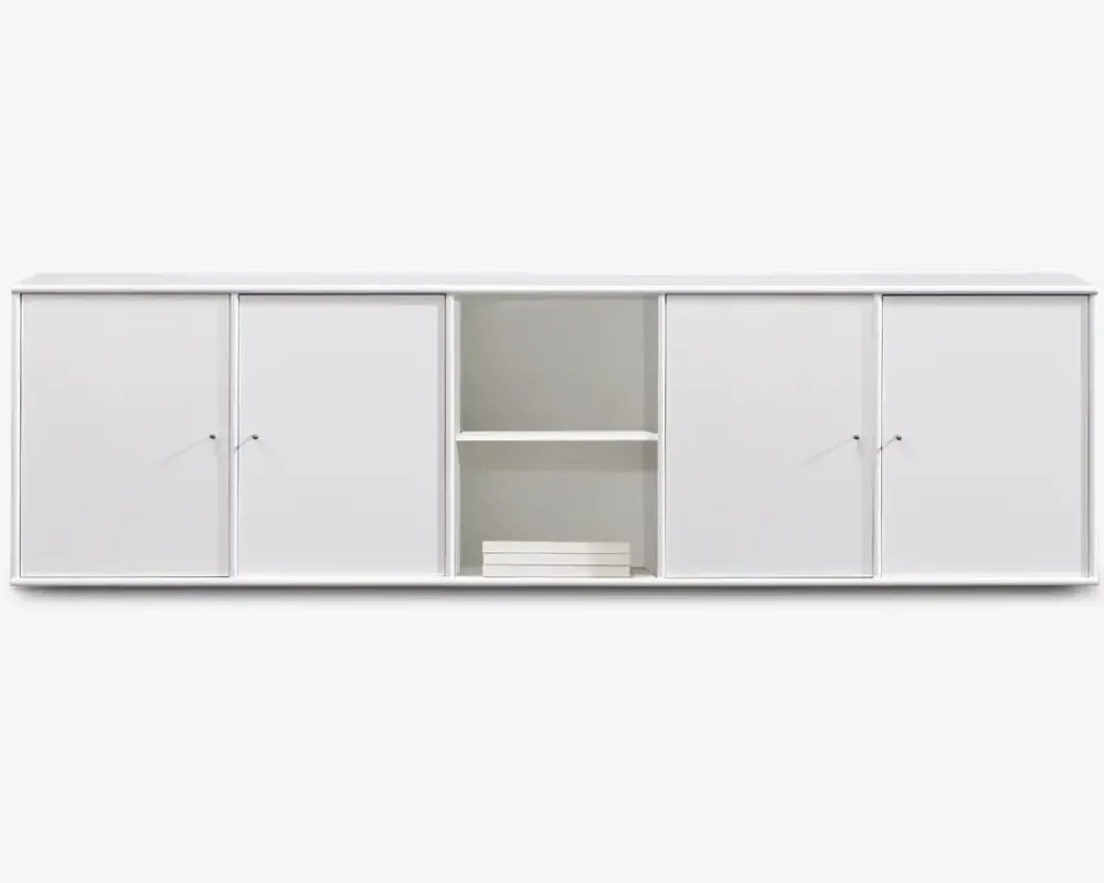 Outlet Daells Bolighus Reol Mistral 5 Sekt. m/4 Døre Hvid