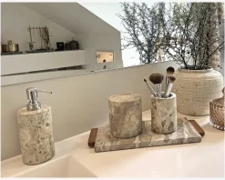 Hot Daells Bolighus Sæbedispenser Marmor Sand