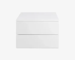 Best Daells Bolighus Sengebord Avignon med 2 skuffer hvid