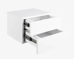 Best Daells Bolighus Sengebord Avignon med 2 skuffer hvid