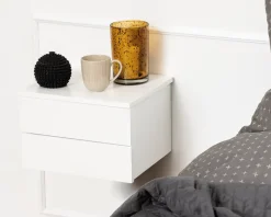 Best Daells Bolighus Sengebord Avignon med 2 skuffer hvid