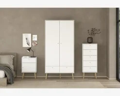 Outlet Daells Bolighus Sengebord Bodo i hvid