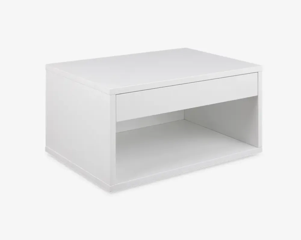 Best Daells Bolighus Sengebord Cholet med 1 skuffe hvid