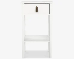 Online Daells Bolighus Sengebord Madrid hvid med 1 skuffe