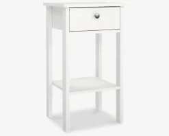 Online Daells Bolighus Sengebord Madrid hvid med 1 skuffe