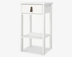 Online Daells Bolighus Sengebord Madrid hvid med 1 skuffe