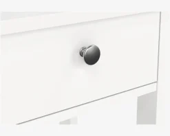 Online Daells Bolighus Sengebord Madrid hvid med 1 skuffe