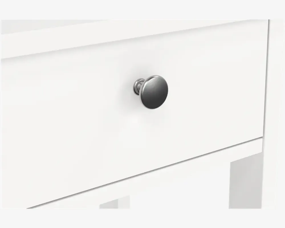 Online Daells Bolighus Sengebord Madrid hvid med 1 skuffe