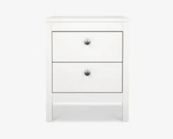 Discount Daells Bolighus Sengebord Madrid hvid med 2 skuffer