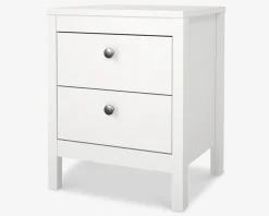 Discount Daells Bolighus Sengebord Madrid hvid med 2 skuffer