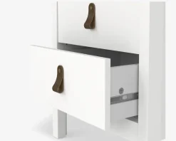 Discount Daells Bolighus Sengebord Madrid hvid med 2 skuffer