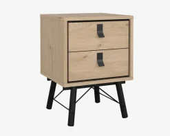 Online Daells Bolighus Sengebord Ry m. 2 skuffer Eg