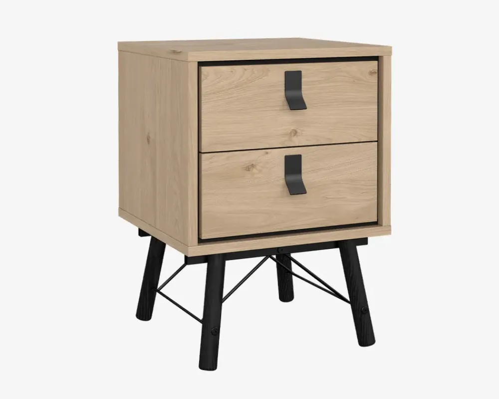 Online Daells Bolighus Sengebord Ry m. 2 skuffer Eg