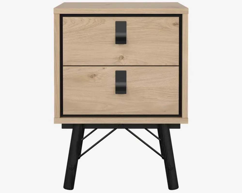 Online Daells Bolighus Sengebord Ry m. 2 skuffer Eg