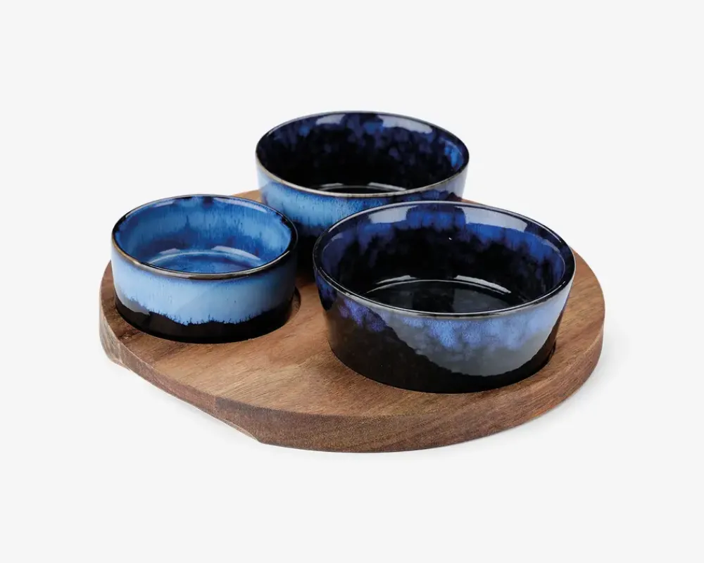 Best Daells Bolighus Serveringsæt bakke + 3 skåle