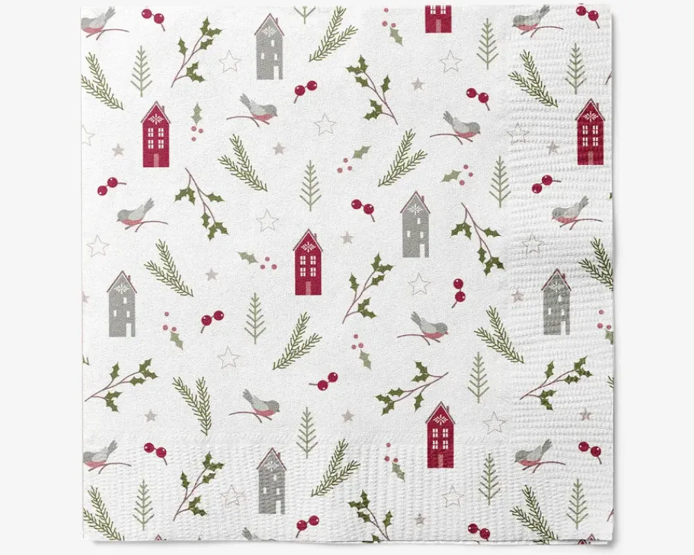 Sale Daells Bolighus Serviet winter city 33x33 cm