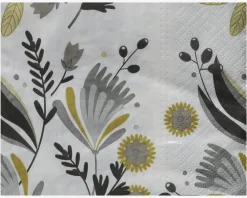 Best Daells Bolighus Servietter brun blomster 33x33 cm