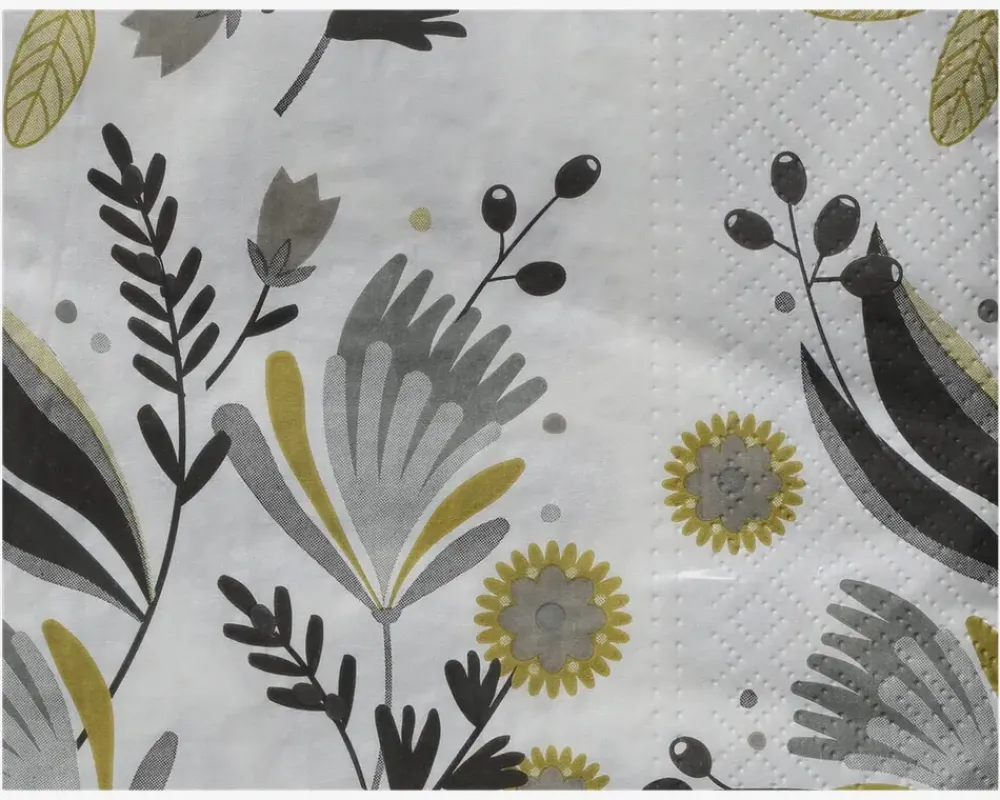 Best Daells Bolighus Servietter brun blomster 33x33 cm