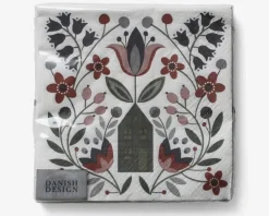 Sale Daells Bolighus Servietter rosa blomster 33x33 cm