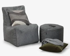 Online Daells Bolighus Sækkestol Pazzel møbelstof Grå