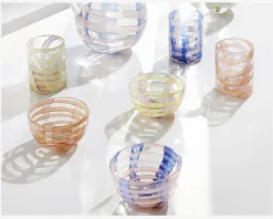 Discount Daells Bolighus Skål Mønster Gul/Pink Ø.12 cm Gul, Lyserød