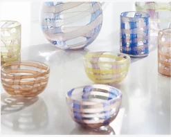 Discount Daells Bolighus Skål Mønster Gul/Pink Ø.12 cm Gul, Lyserød