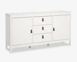 Clearance Daells Bolighus Skænk Madrid hvid med 3 skuffer