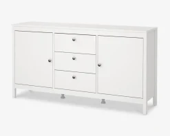 Clearance Daells Bolighus Skænk Madrid hvid med 3 skuffer