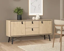 Clearance Daells Bolighus Skænk Ry B. 150 cm sort/eg