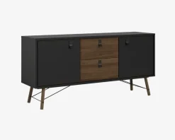 Daells Bolighus Skænk Ry B. 150 cm sort/valnød