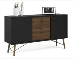 Daells Bolighus Skænk Ry B. 150 cm sort/valnød