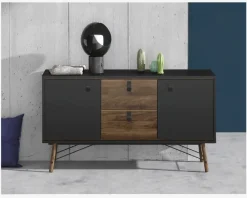 Daells Bolighus Skænk Ry B. 150 cm sort/valnød