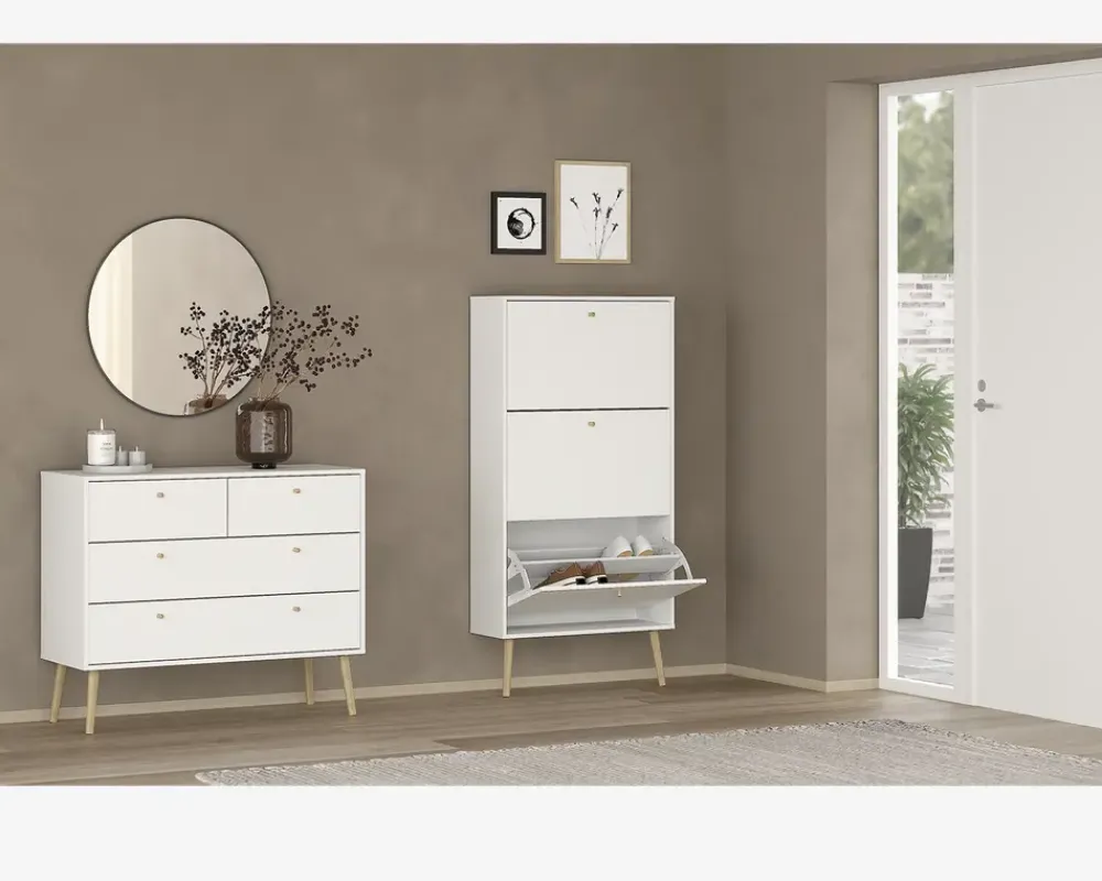 New Daells Bolighus Skoskab Bodo i hvid