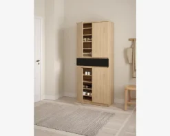 New Daells Bolighus Skoskab Naia eg/sort H. 191,7 cm