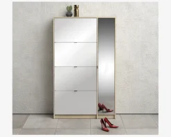 Discount Daells Bolighus Skoskab Shoes m. 4 låger og spejldør