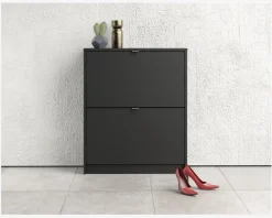 New Daells Bolighus Skoskab Shoes m. 2 låger sort