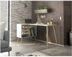 Daells Bolighus Skrivebord Delta Hvid/Eg