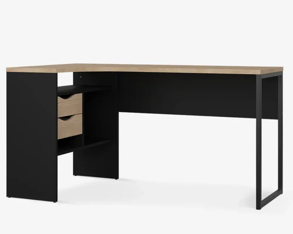 Online Daells Bolighus Skrivebord Hjørne Sort/Eg