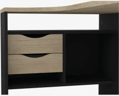 Online Daells Bolighus Skrivebord Hjørne Sort/Eg