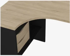 Online Daells Bolighus Skrivebord Hjørne Sort/Eg