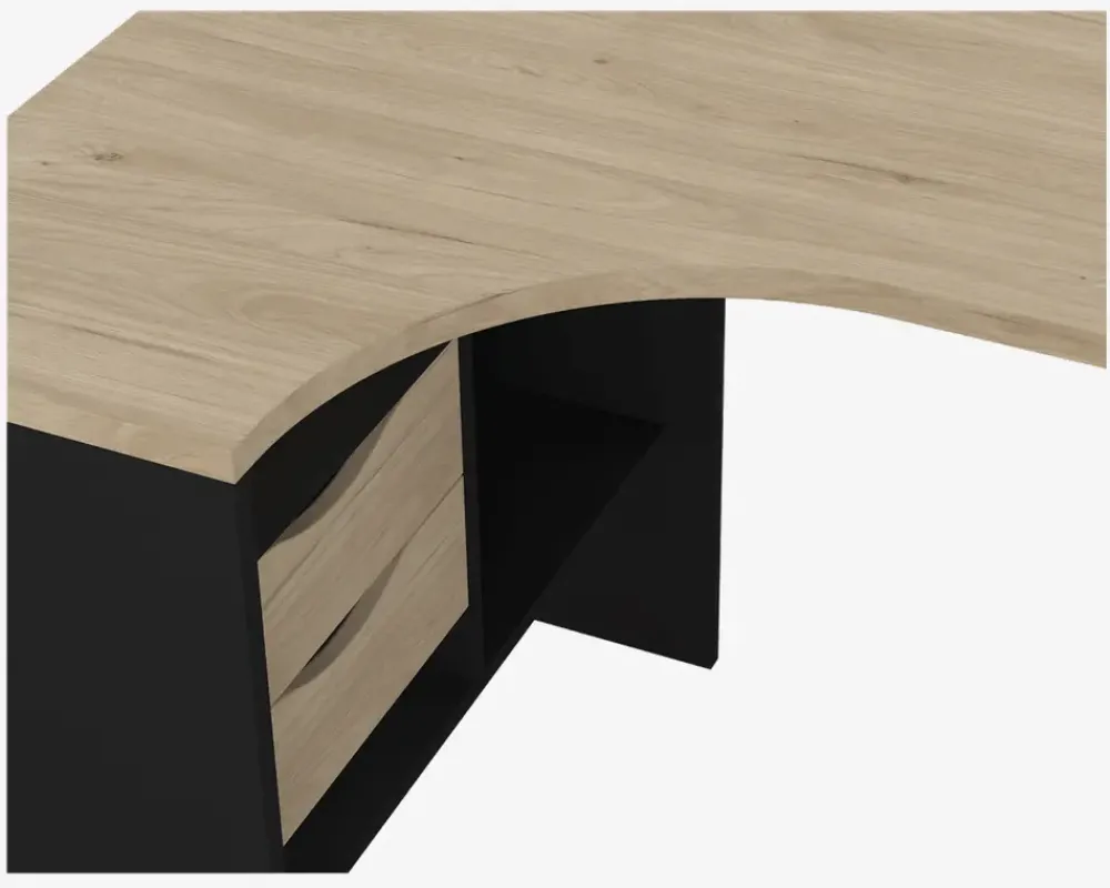 Online Daells Bolighus Skrivebord Hjørne Sort/Eg