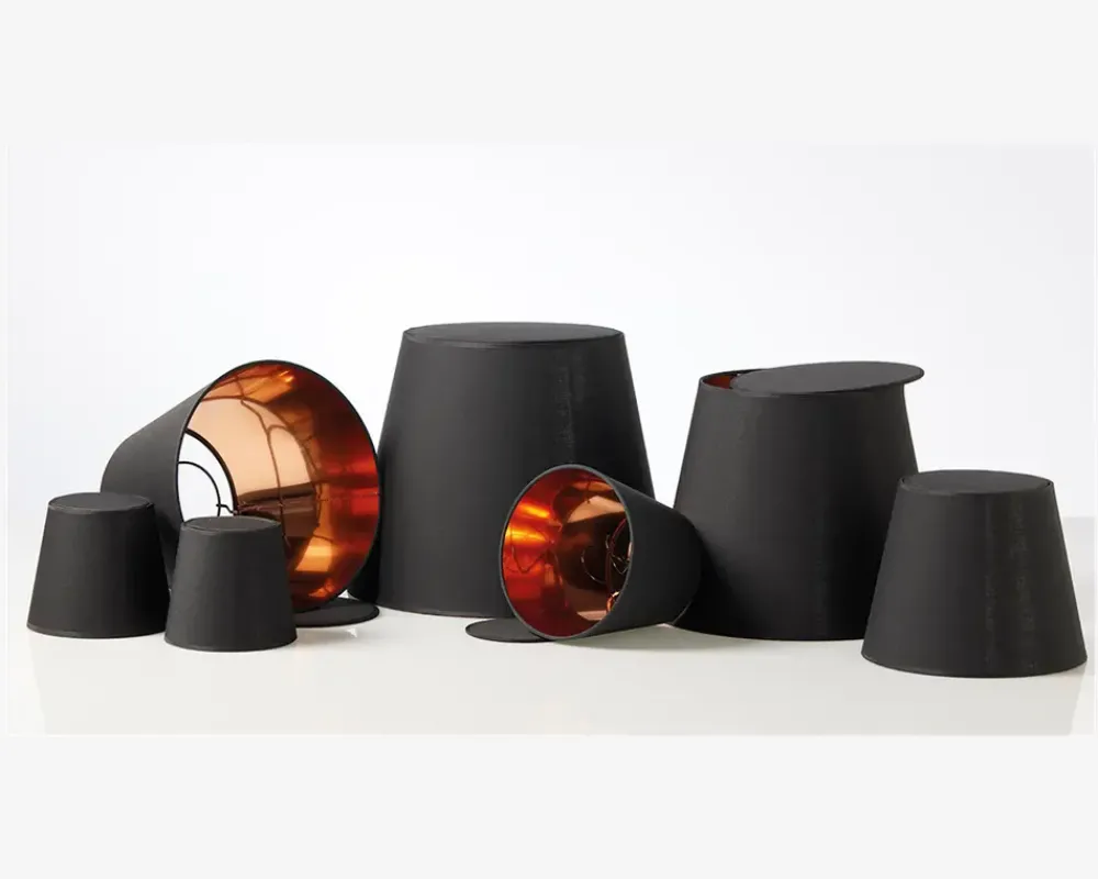 Daells Bolighus Skærm Isabella Domus sort/kobber H.32 cm