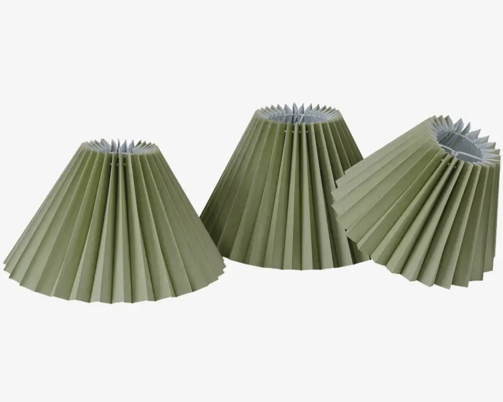 Clearance Daells Bolighus Skærm Plisse Empire 23 cm Grøn