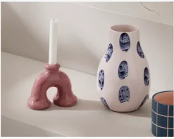 Online Daells Bolighus Skulptur Lysestage H.12,5 cm Rosa