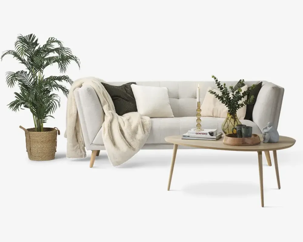 Best Daells Bolighus Sofa 3 Pers. Stof Beige