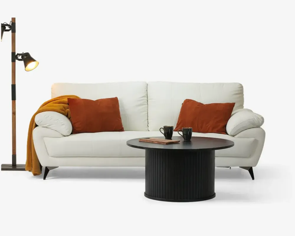Outlet Daells Bolighus Sofa 3 Pers. Kunstlæder/PU Hvid