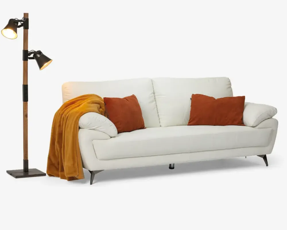 Outlet Daells Bolighus Sofa 3 Pers. Kunstlæder/PU Hvid
