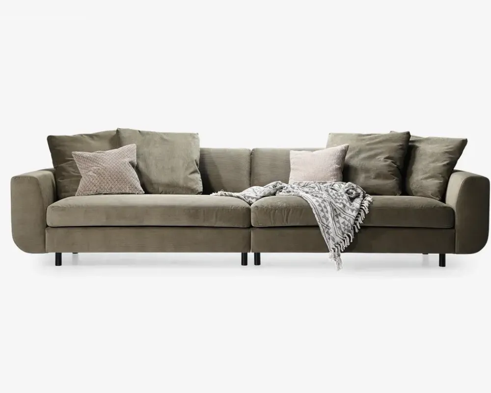 Clearance Daells Bolighus Sofa 4 Pers. Motive grøn fløjl