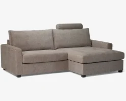 Daells Bolighus Sofa m/Chaiselong Grå/Beige Møbelstof