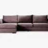 New Daells Bolighus Sofa med chaiselong brun fløjl venstre